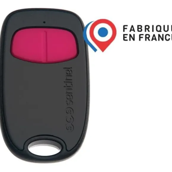 2-kanals fjärrkontroll - SCS SENTINEL - SimplyControl - Fuchsia, räckvidd 40m, frekvens 433,92 MHz, CR2032 litiumbatteri ingår