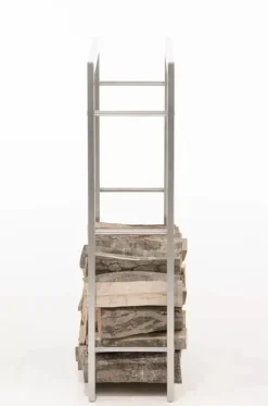 Keri Stainless Steel Firewood Rack - Handcrafted, Durable, Modern Design (25x80x100 cm)