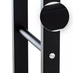 Keri V2 Firewood Rack - Black Metal, 25x60x100 cm