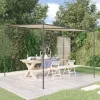 Klassisk pavillon 3x3 m - Vandafvisende polyester med stålstel | Farve: Beige | Størrelse: 3x3 m