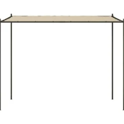 Klassisk pavillon 3x3 m - Vandafvisende polyester med stålstel | Farve: Beige | Størrelse: 3x3 m
