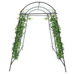 Klatreplante espalier - Havetunnel med net - 1,15×1,83×2,3 m - Justerbar bredde 1,1–1,8 m - Rør Ø19,2 mm - Q195-stål + PP - Sort