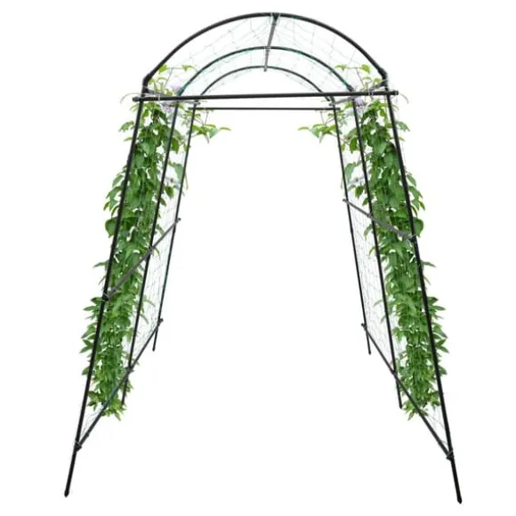 Klatreplante espalier - Havetunnel med net - 1,15×1,83×2,3 m - Justerbar bredde 1,1–1,8 m - Rør Ø19,2 mm - Q195-stål + PP - Sort