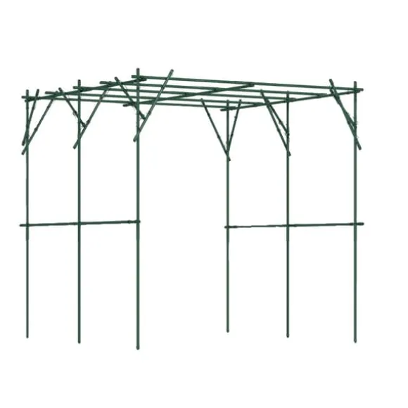 Klatreplante Støtte, Polyethylenbelagt Stålramme, Justerbar Struktur, 223 cm x 223 cm x 223 cm, Triangulært Støtte Design
