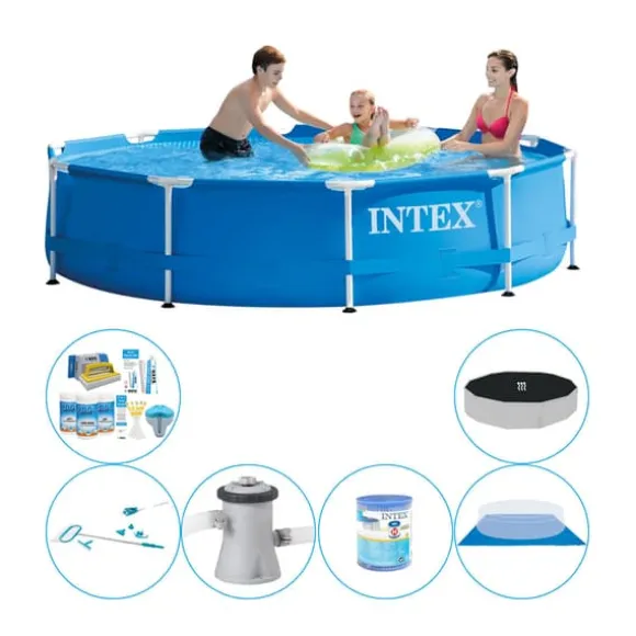 Kombi poolsæt - Intex Metalramme Rund 305x76 cm