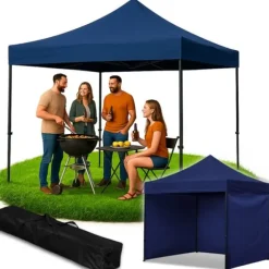 Kommercielt selvsamlende havepavillontelt campingpavillon 3x3 m