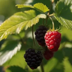 Kompakt sommerhindbær - Sæt med 4 - Rubus idaeus - Højde 50-60cm - ⌀15cm