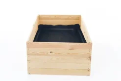 Kompakt 140x80x18 cm Fyrretræs Højbed til Bybalkoner & Terrasser