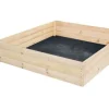 Kompakt 80x80x30 cm Fyrretræs Højbed med Agro-Textil Bund for Sundt Liv