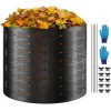 Kompostbeholder 220 gallon, udendørs, udvidelig, nem at opstille, rummelig med hurtig produktion af frugtbar jord.