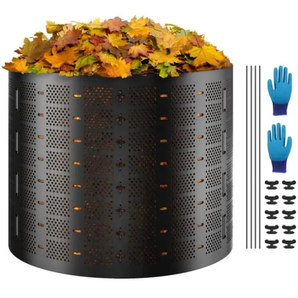 Kompostbeholder 220 gallon, udendørs, udvidelig, nem at opstille, rummelig med hurtig produktion af frugtbar jord.