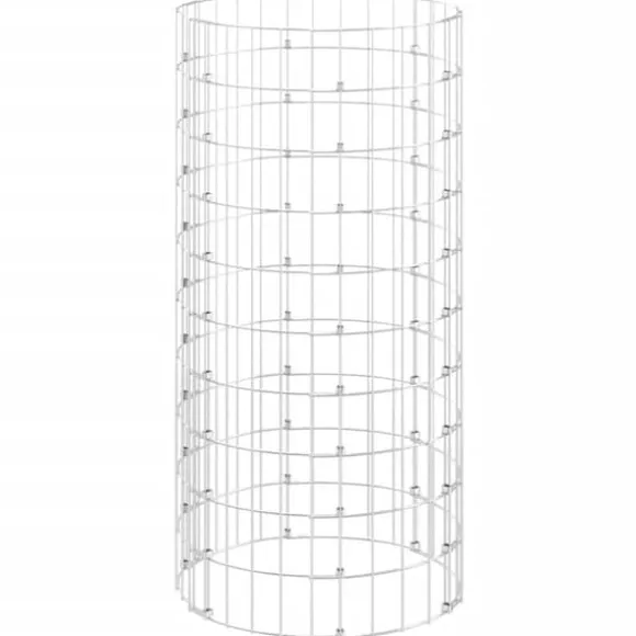 Kompostbeholder i galvaniseret stål - Ø50x100 cm | Farve: Stålgrå | Størrelse: Ø50x100 cm
