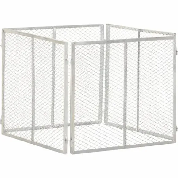 Kompostbeholder i galvaniseret jern - Robust lugtfri opbevaring | Størrelse: 85x85x70 cm