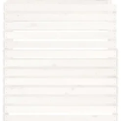 Kompostbeholder i massivt fyrretræ - Stabil og rummelig | Størrelse: 100x100x102 cm | Farve: Hvid