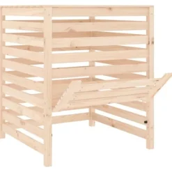 Kompostbeholder i massivt fyrretræ - Robust design | Størrelse: 82,5x82,5x99,5 cm