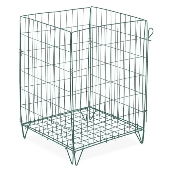 Kompostbeholder, Metal, 68x46x46 cm, Grøn