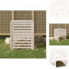 Kompostbeholdere - Living kompostbeholder 82,5x82,5x99,5 cm massivt fyrretræ hvid