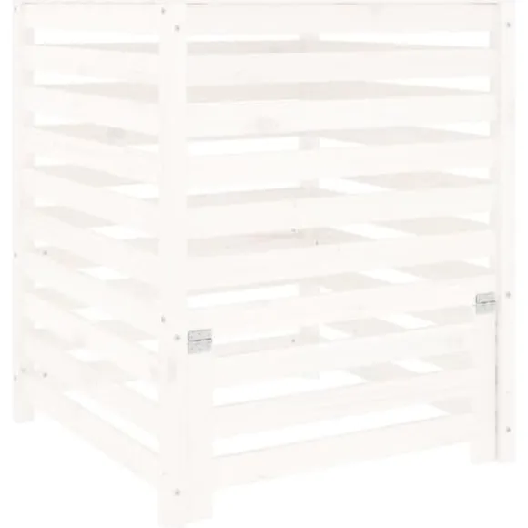 Kompostbeholdere - Living kompostbeholder 82,5x82,5x99,5 cm massivt fyrretræ hvid
