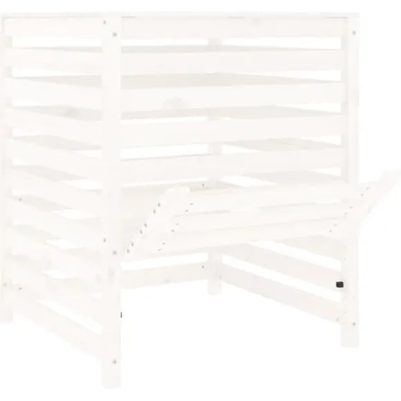 Kompostbeholdere - Living kompostbeholder 82,5x82,5x99,5 cm massivt fyrretræ hvid