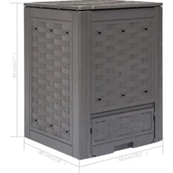 Kompostbeholdere - Living kompostbeholder til haven 300 l 60 x 60 x 83 cm brun