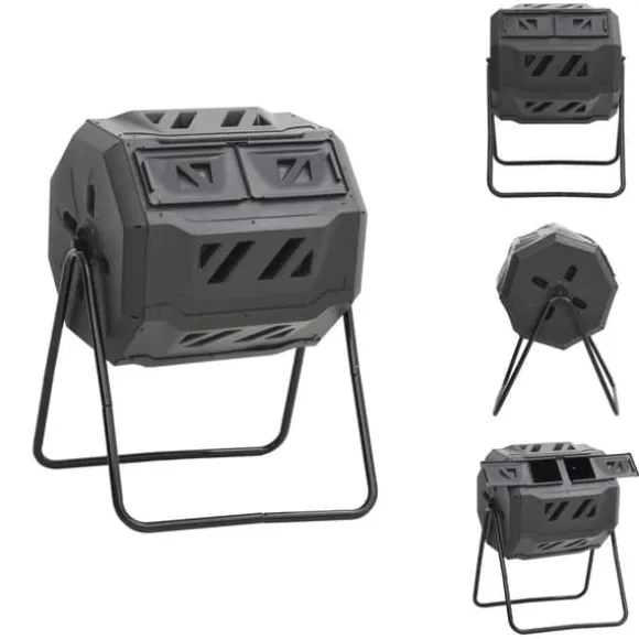 Kompostbeholdere - Living kompostbeholder til have 73x64x95 cm 160 l sort