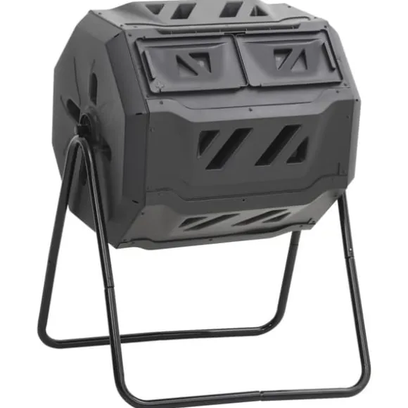 Kompostbeholdere - Living kompostbeholder til have 73x64x95 cm 160 l sort