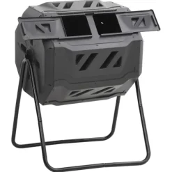 Kompostbeholdere - Living kompostbeholder til have 73x64x95 cm 160 l sort