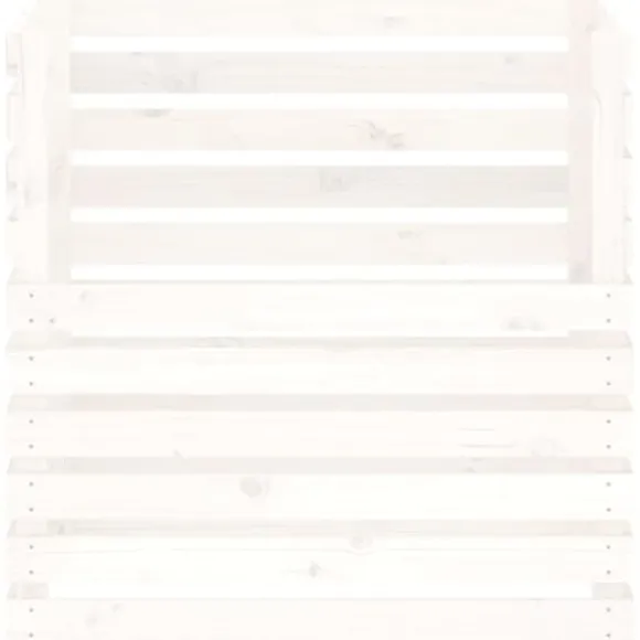 Kompostbeholdere - Living kompostbeholder 80x80x78 cm massivt fyrretræ hvid