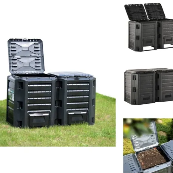 Kompostbeholdere - Living kompostbeholder 800 l sort