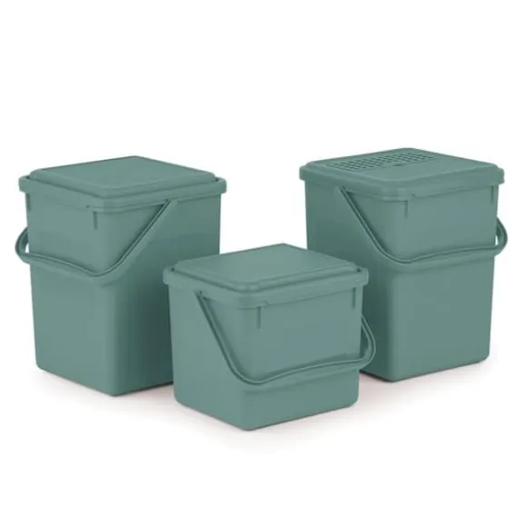 Kompostspand 9L med kulfilter BIO misteltengrøn