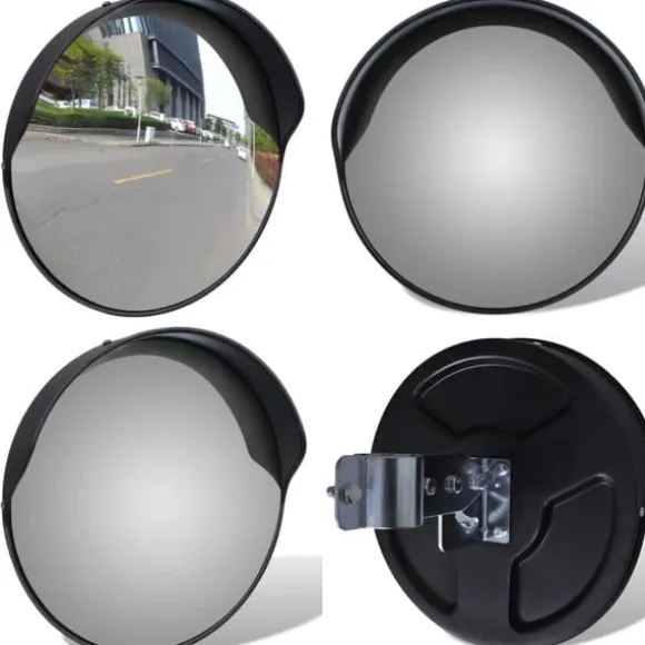 Konvekst trafikspejl PC plast sort 30 cm udendørs - Trafikspejl - Trafikspejle - Home & Living