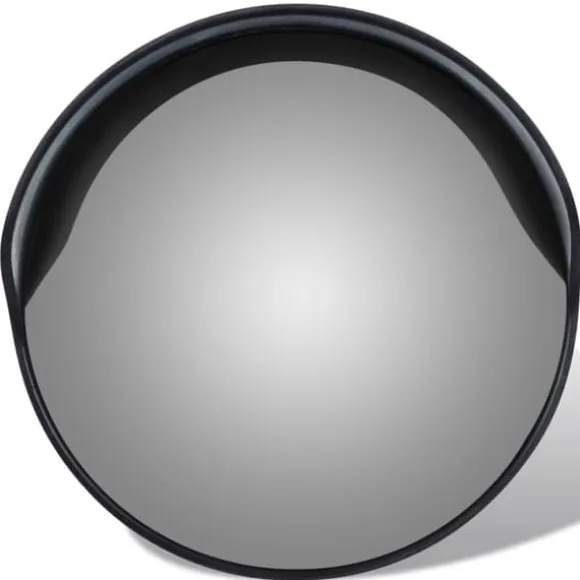 Konvekst trafikspejl PC plast sort 30 cm udendørs - Trafikspejl - Trafikspejle - Home & Living