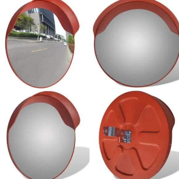 Konvekst trafikspejl PC plast orange 60 cm udendørs - Trafikspejl - Trafikspejle - Home & Living