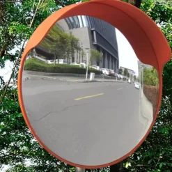 Konvekst trafikspejl PC plast orange 45 cm udendørs - Trafikspejl - Trafikspejle - Home & Living