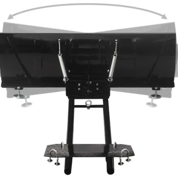 Kraftig snerydder til ATV - Justerbar vinkel | Farve: Sort | Størrelse: 115x38 cm