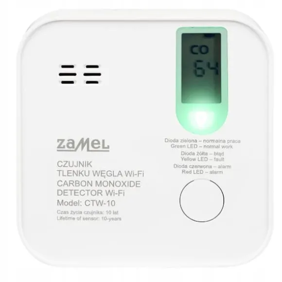 Kulilte detektor sensor WiFi TUYA CTW-10 GARDI Zamel app