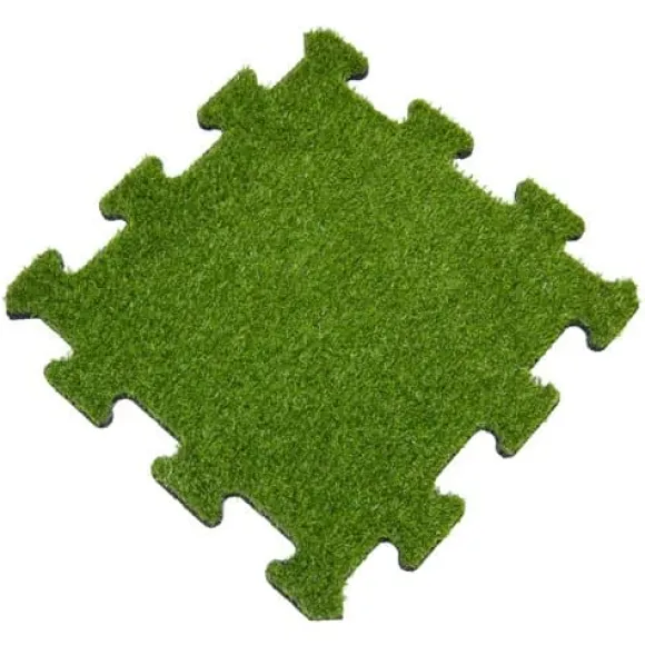Kunstgræs Gummiflise 30mm - Puzzle System Midterstykke