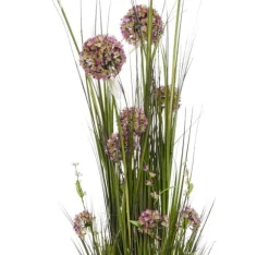 Kunstig blomst I HAVE H120cm, lilla allium, græs med potte