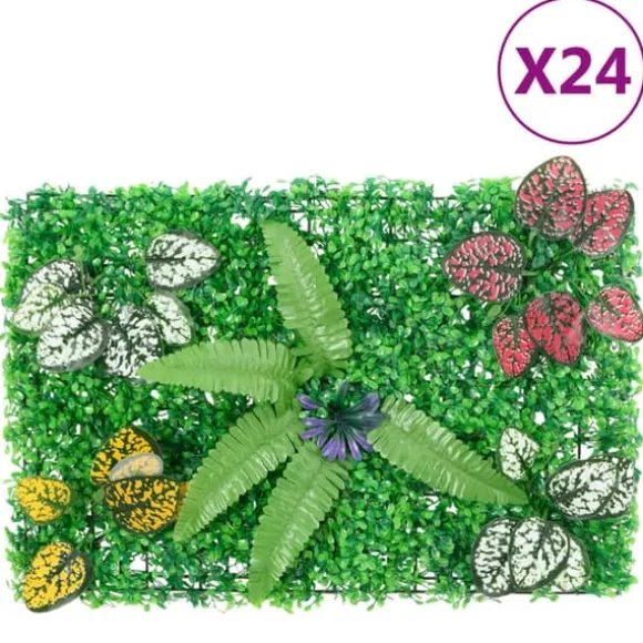 Kunstige hække - 24 stk. 40x60 cm | Farve: Grøn