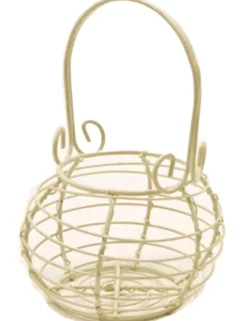 Kurv i metal ivoire. Size-Standard