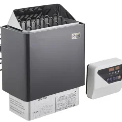 8KW Elektrisk Saunavarmer, Digital Controller, Til 8-12 m³, Ideel til hjemme spa, Effektiv og energieffektiv varmeenhed