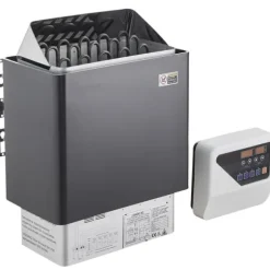 8KW Elektrisk Saunavarmer, Digital Controller, Til 8-12 m³, Ideel til hjemme spa, Effektiv og energieffektiv varmeenhed
