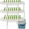 3-lags hydroponisk system, 108 plantepladser, vandbesparende design, nem at samle