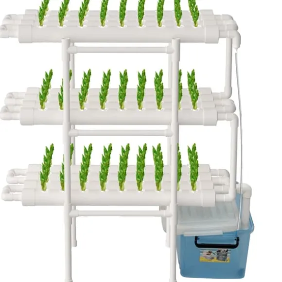 3-lags hydroponisk system, 108 plantepladser, vandbesparende design, nem at samle