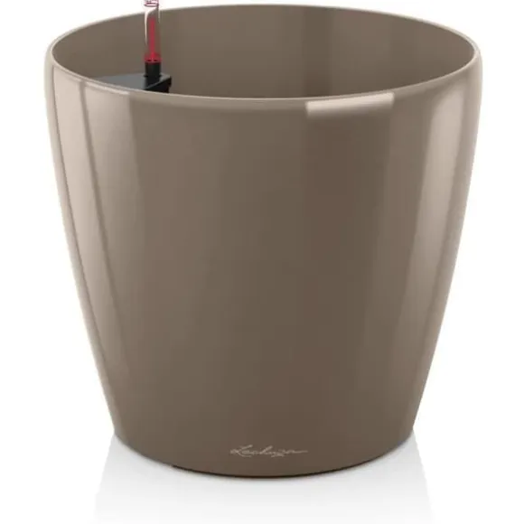 LECHUZA Classico Premium 60 blomkruka - komplett set, blank taupe