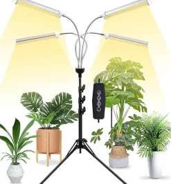 LED indendørs vækstlys – 420 fuldspektrede LED'er med justerbart stativ 40-160 cm, gulvlampe til dyrkningsplanter