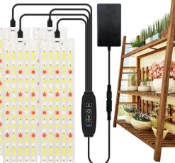 LED lyspanel til planter - EU-stikadapter