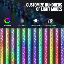LED piskelys, 3 ft, 31x920 mm, RGB, vandtæt, spiral, belysning