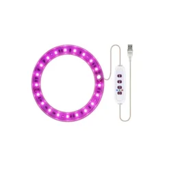 LED Plant Grow Light 5 dimbara lägen Timing USB LED-växtlampa för suckulenter krukväxter