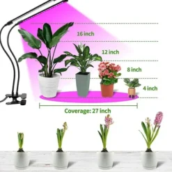 LED -plantebelysning - Dobbelt fuld spektrumplantelampe med klemme